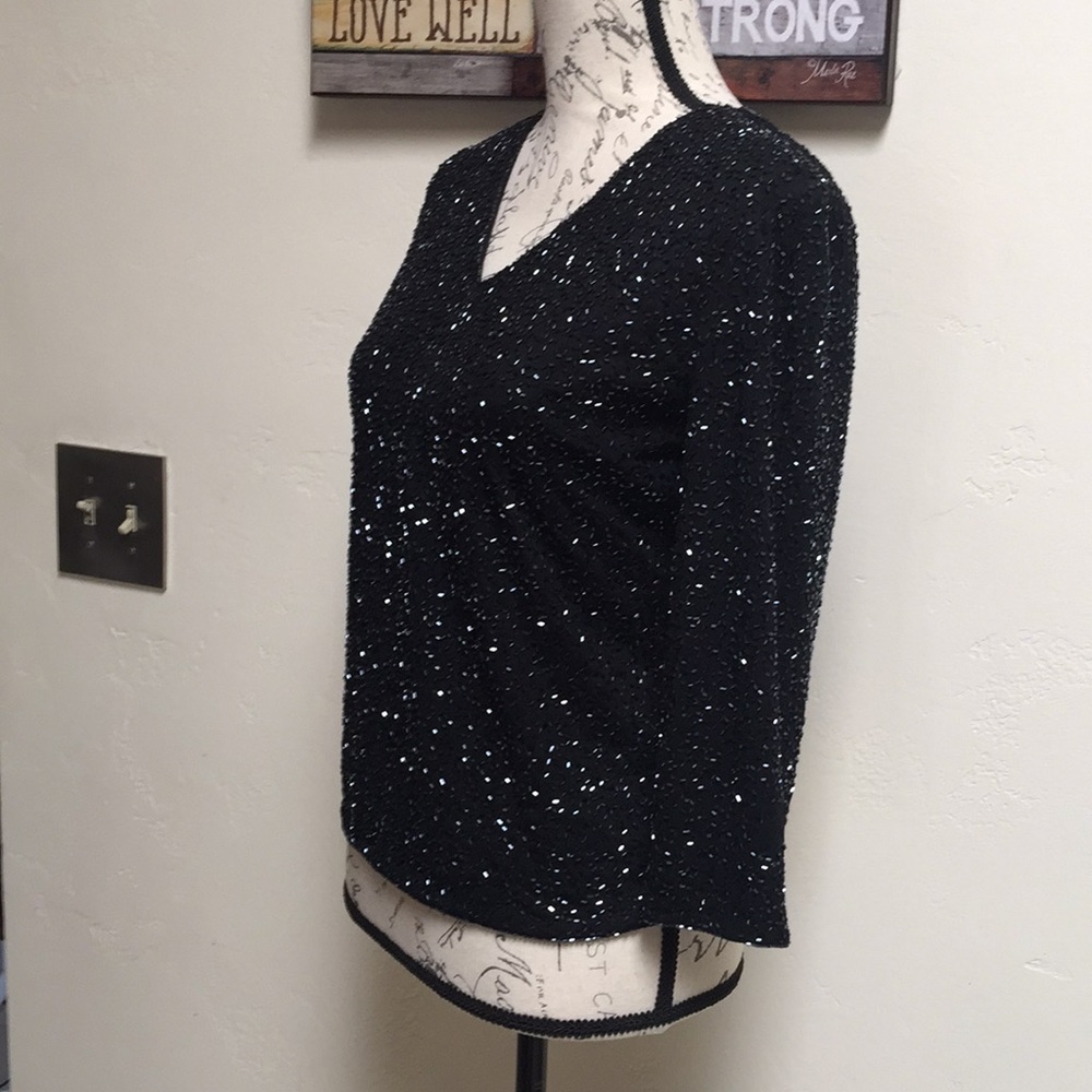 NWOT  Brillante Sequins Top Small
